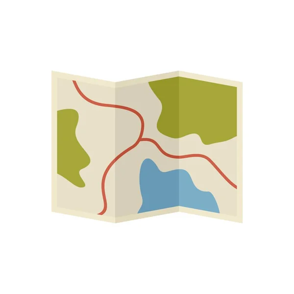 Safari hunting map icon flat isolated vector — ストックベクタ