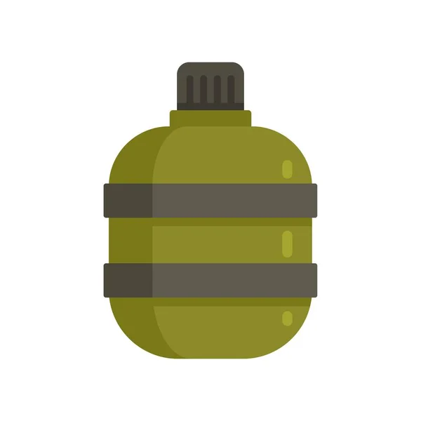Safari hunting water flask icon flat isolated vector — стоковый вектор