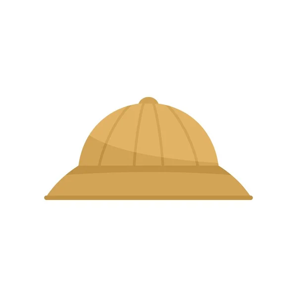 Safari hunting big hat icon flat isolated vector — Image vectorielle