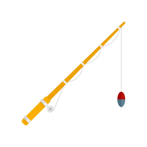 Fishing rod icon flat isolated vector — Stok Vektör