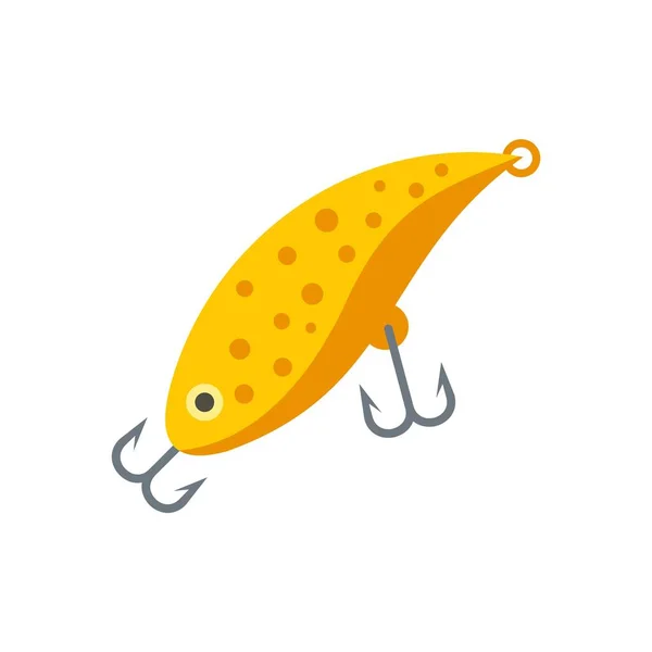 Fish bait double hook icon flat isolated vector — стоковый вектор