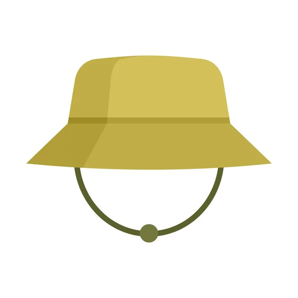 Fisherman καλοκαίρι καπέλο εικονίδιο επίπεδη απομονωμένη διάνυσμα — Διανυσματικό Αρχείο