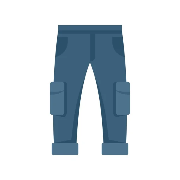 Рибалка джинси значок плоский ізольований вектор — стоковий вектор