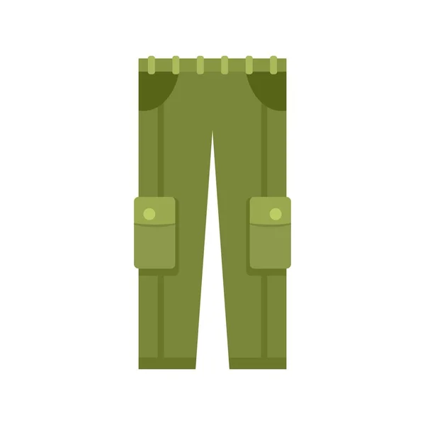 Pescador bolsillo pantalones icono plano aislado vector — Vector de stock