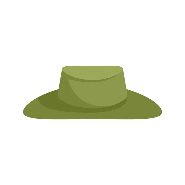 Hunter green hat icon flat isolated vector — Stock vektor