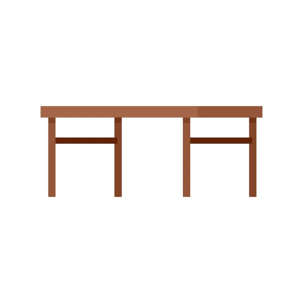 Folding wood table icon flat isolated vector — Stockvektor