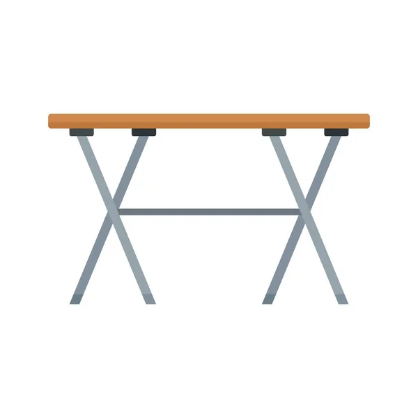 Folding long table icon flat isolated vector — стоковый вектор