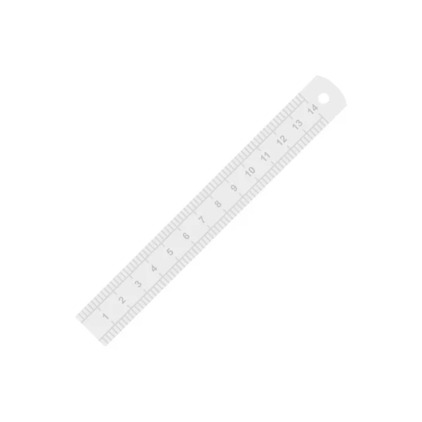 Metal ruler icon flat isolated vector — Stockvector