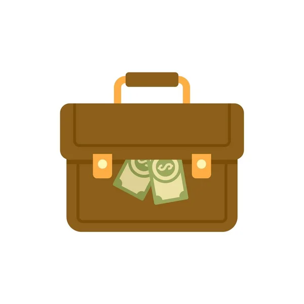 Briefcase money bribery icon flat isolated vector — Image vectorielle