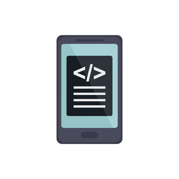 Testing smartphone software icon flat isolated vector — Wektor stockowy