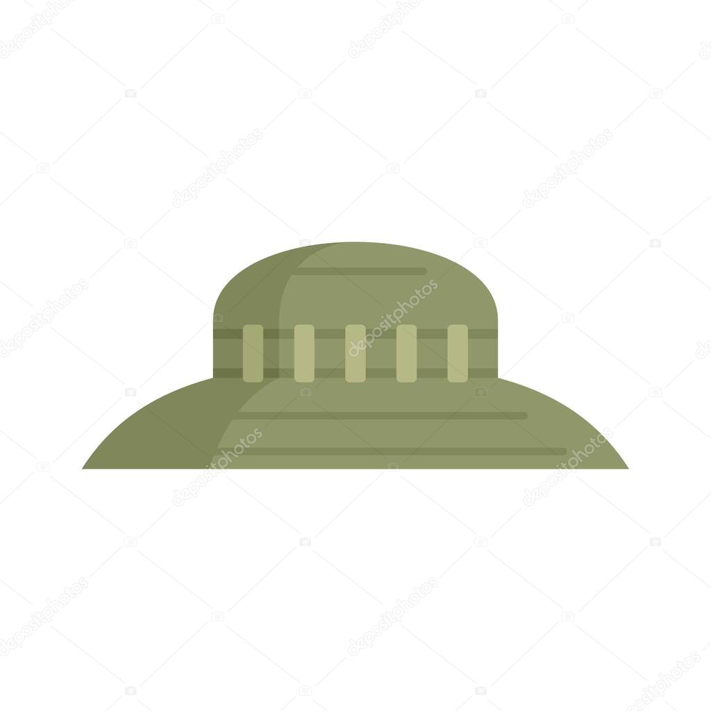 Hunter hat icon flat isolated vector