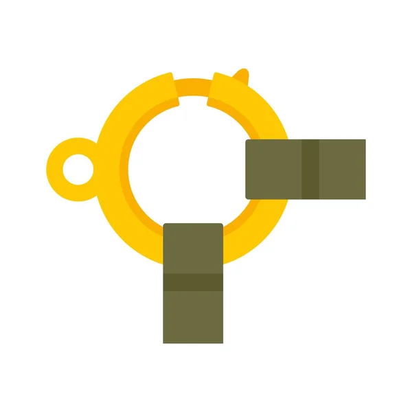 Industrial climber rings icon flat isolated vector — 图库矢量图片