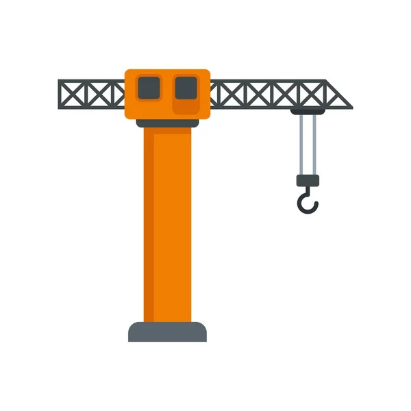 Grúa industrial icono plano aislado vector — Archivo Imágenes Vectoriales