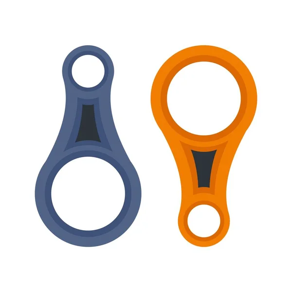Industrial climber connect tool icon flat isolated vector — стоковый вектор