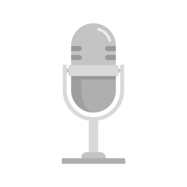 Linguist microphone icon flat isolated vector — Image vectorielle