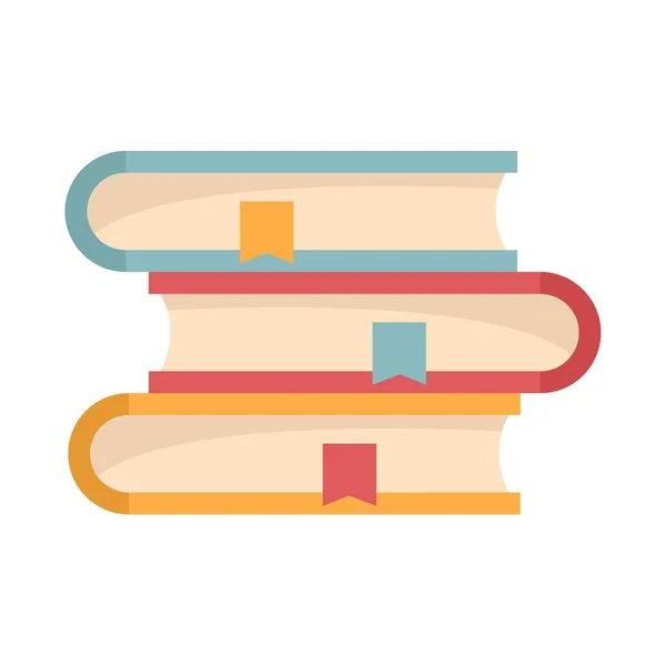 Linguist book stack icon flat isolated vector — Archivo Imágenes Vectoriales