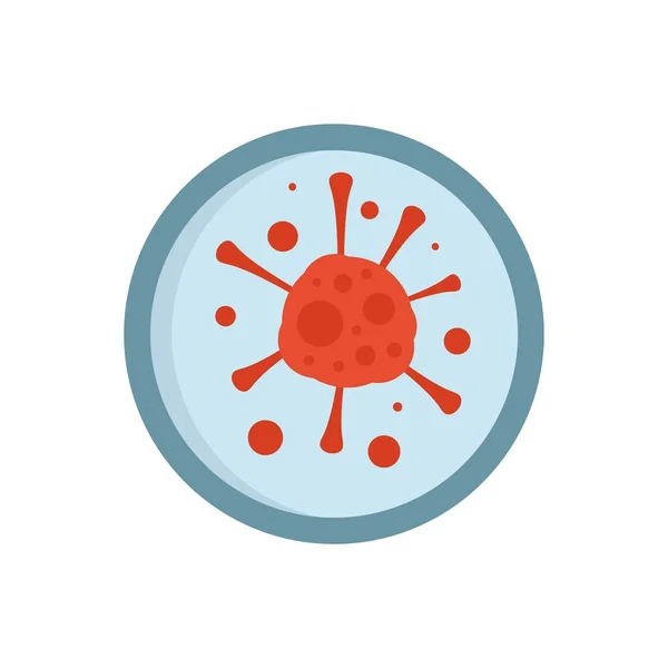 Biophysics virus icon flat isolated vector — стоковый вектор