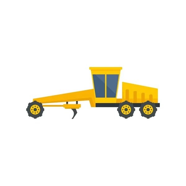 Grader machine icon flat isolated vector — Stock Vector