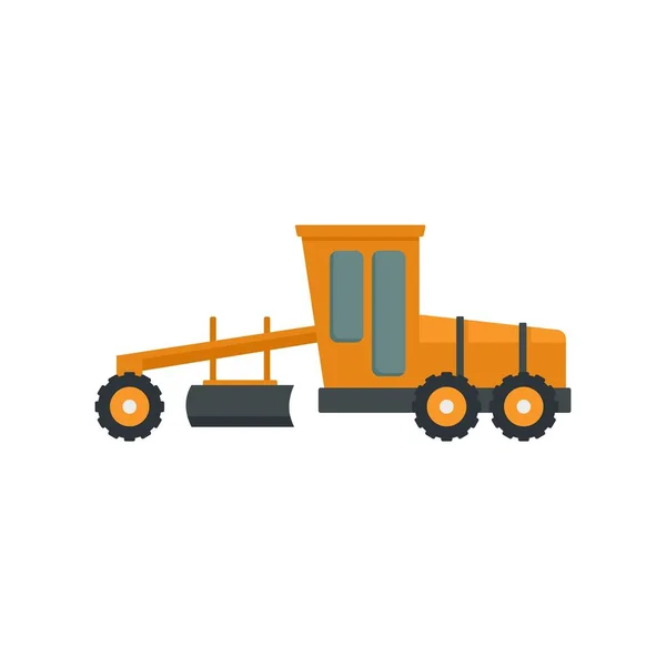 Grader machine construction icon flat isolated vector — Stock Vector