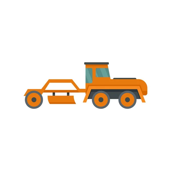 Grader machine tractor icon flat isolated vector — Stock Vector