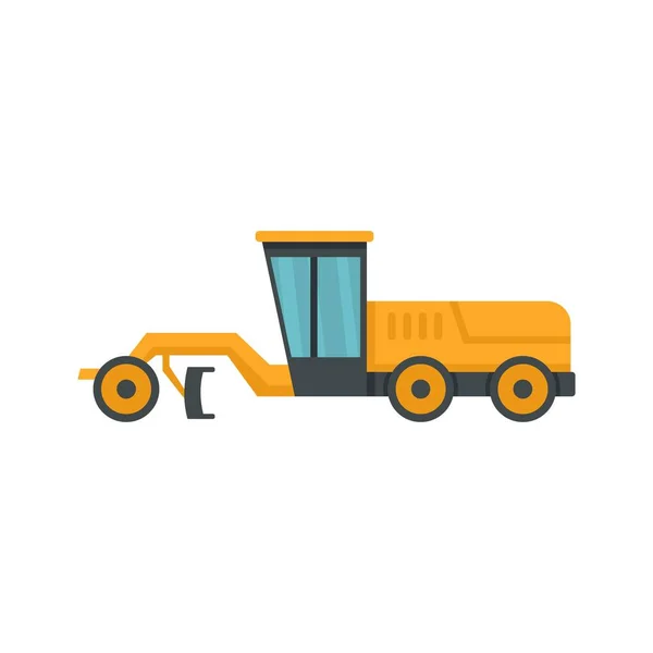 Grader machine road icon flat isolated vector — Stock Vector