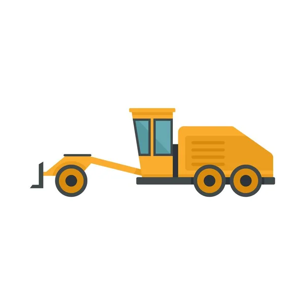 Grader machine machinery icon flat isolated vector — стоковый вектор