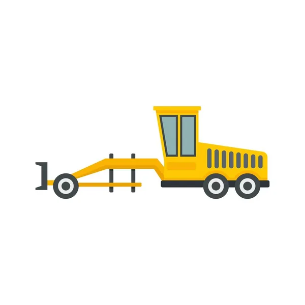 Grader machine scraper icon flat isolated vector — Vector de stock