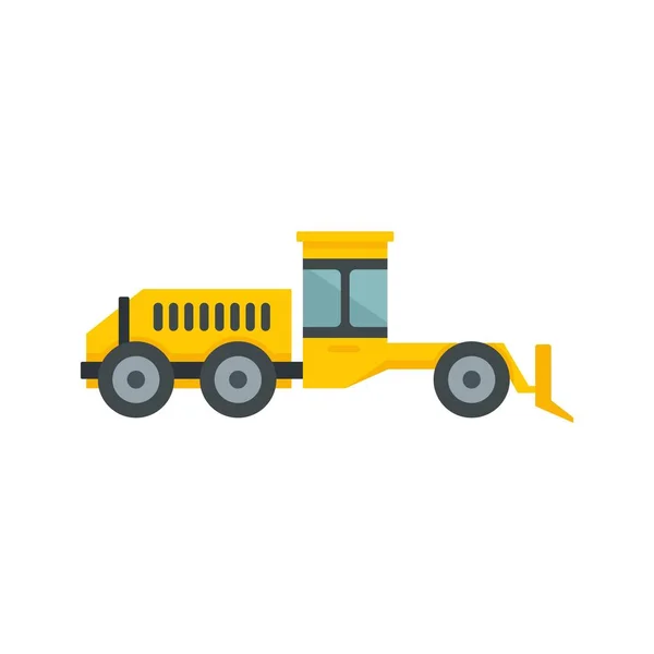 Grader machine hydraulic icon flat isolated vector — Vetor de Stock