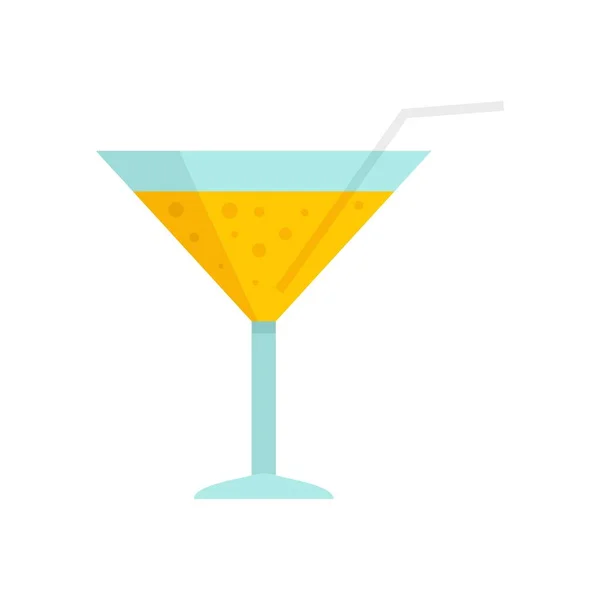 Room service cocktail icon flat isolated vector —  Vetores de Stock