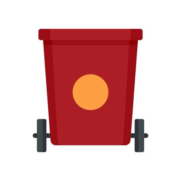 Room service garbage cart icon flat isolated vector — 스톡 벡터