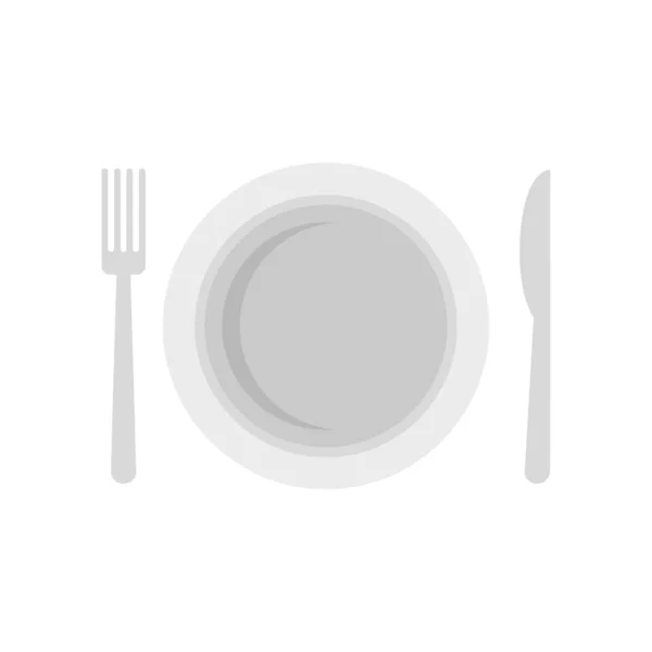 Room service dishes icon flat isolated vector — Stockový vektor