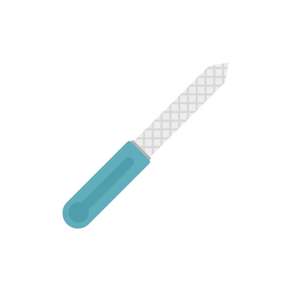 Manicurist nail chisel icon flat isolated vector — Stockvektor