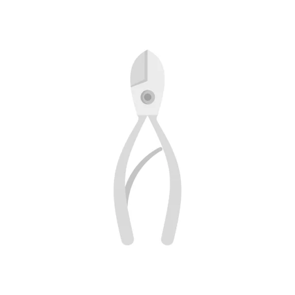 Polish steel pliers icon flat isolated vector — Stock vektor