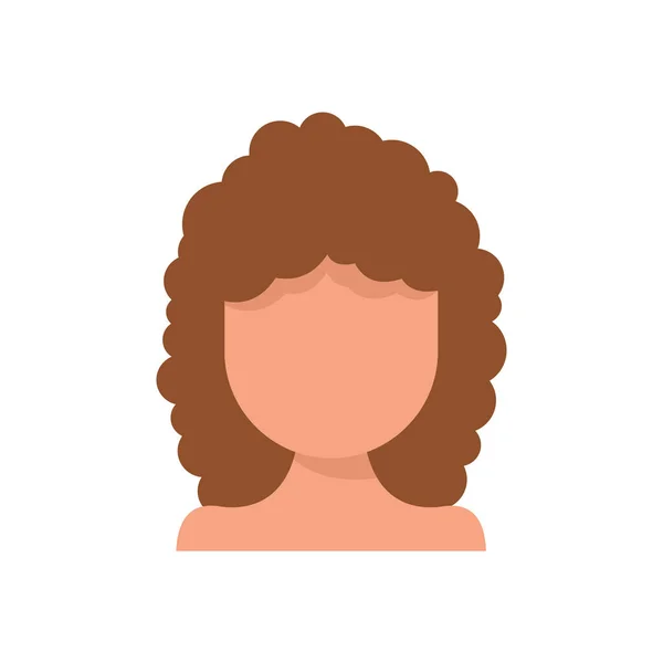 Girl hair stylist icon flat isolated vector — стоковый вектор