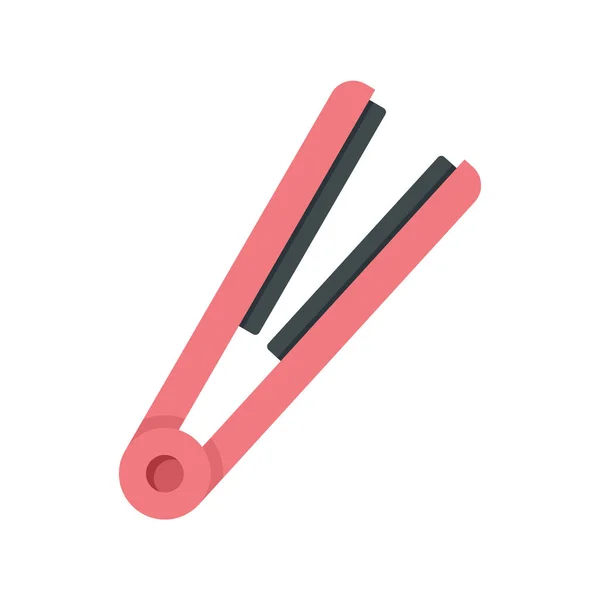 Stylist hair flat iron icon flat isolated vector — Archivo Imágenes Vectoriales