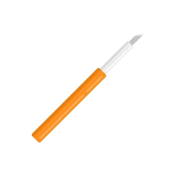 Cutter pen icon flat isolated vector — Stockový vektor