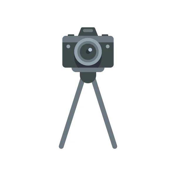 Camera on stand icon flat isolated vector — 스톡 벡터