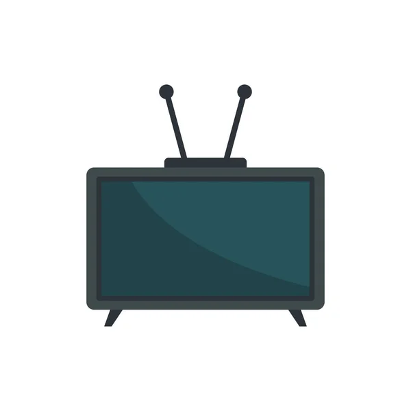 Video tv set icono plano aislado vector — Archivo Imágenes Vectoriales