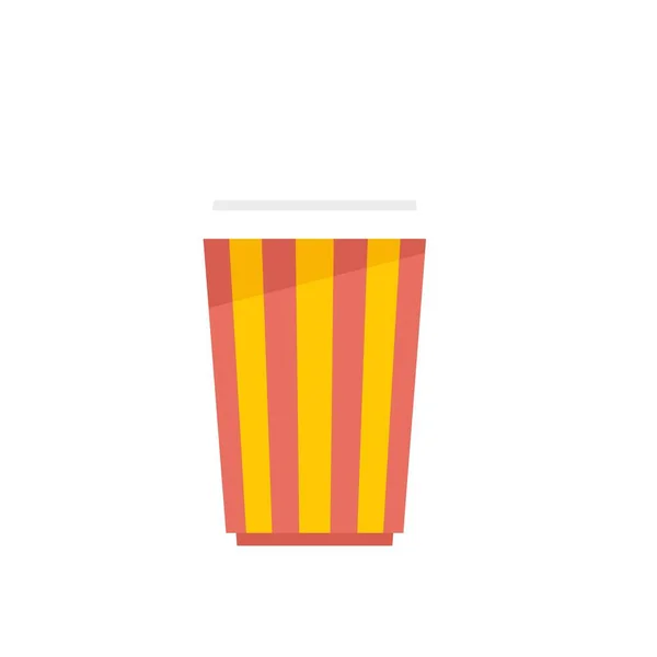 Cinema soda drink cup icon flat isolated vector — Stockvektor