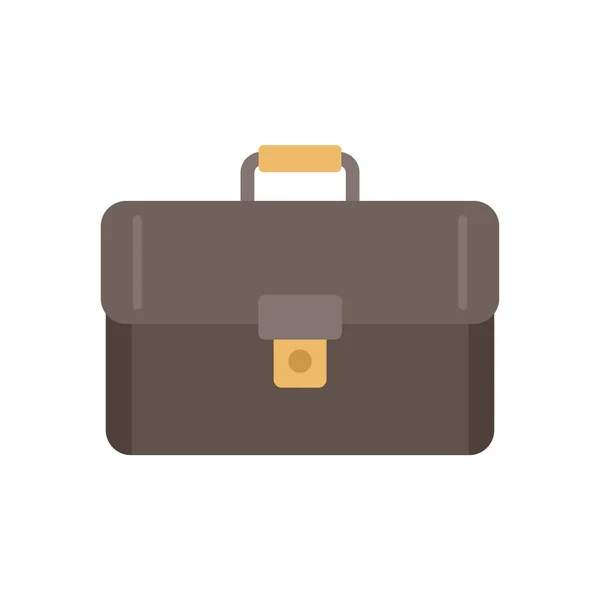 Leather suitcase icon flat isolated vector — Stock Vector