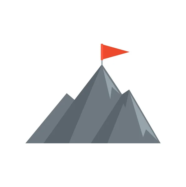 Manager mountain target icon flat isolated vector — стоковый вектор