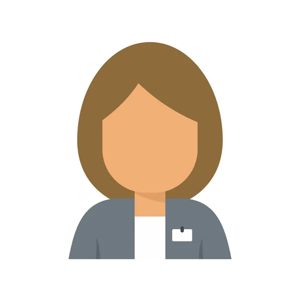 Product manager woman icon flat isolated vector — стоковый вектор