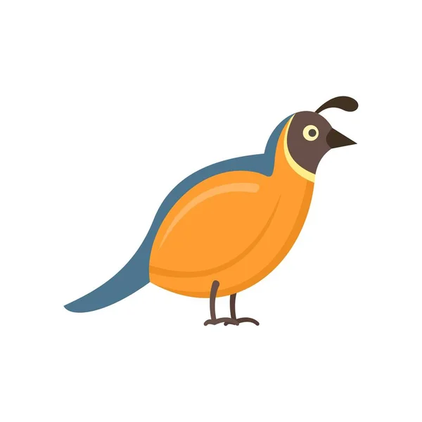 Quail bird icon flat isolated vector — 스톡 벡터