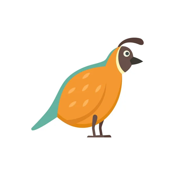 Quail fauna icon flat isolated vector — Image vectorielle