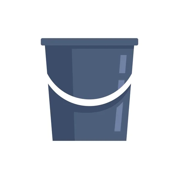 Cleaning plastic bucket icon flat isolated vector — Stockvector