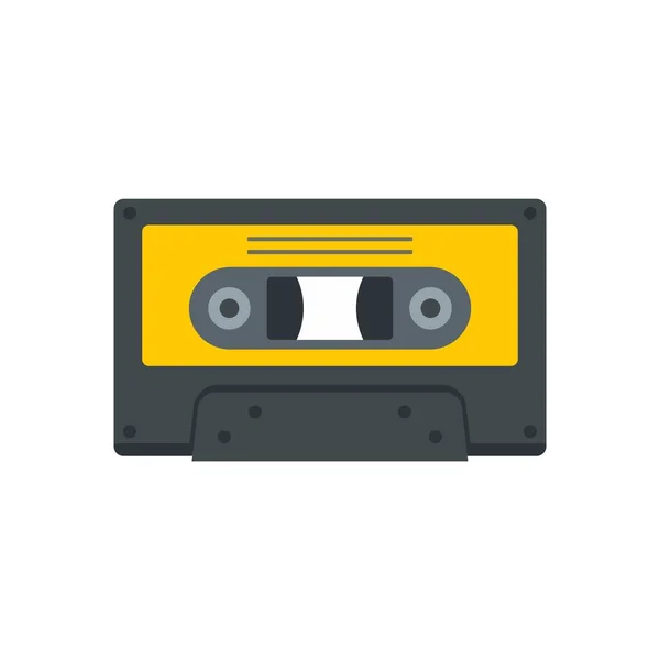 Music cassette icon flat isolated vector — Wektor stockowy