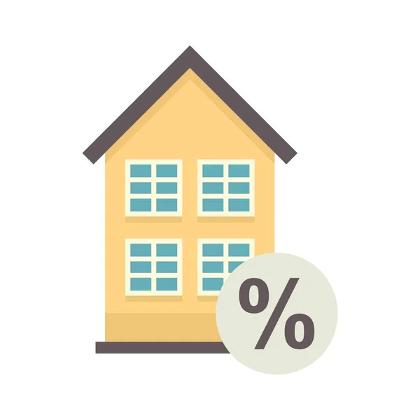 Realtor percent house buy icon flat isolated vector — Stock vektor