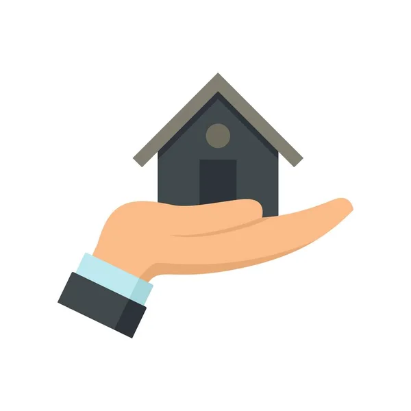 Realtor care house icon flat isolated vector — Image vectorielle