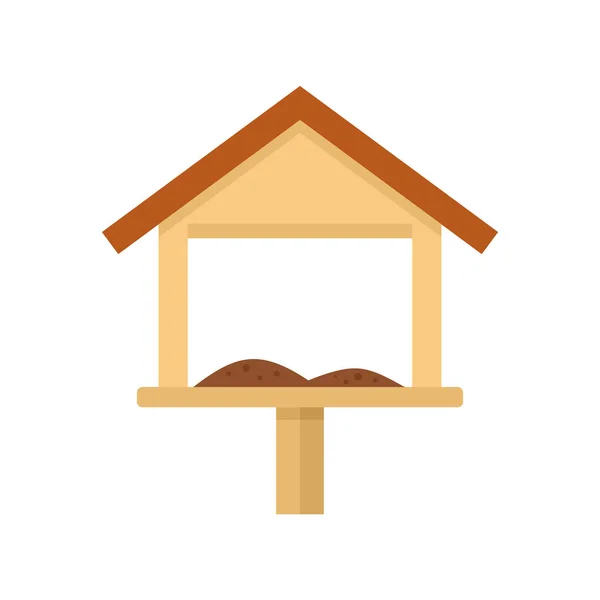 Park bird feeders icon flat isolated vector — Vetor de Stock