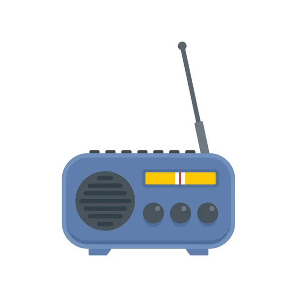 House radio icon flat isolated vector — 스톡 벡터